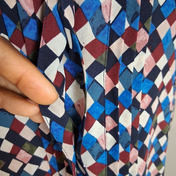 Tory Burch Kaylee Silk Dress Navy Prism  Size 0 - Picture 2 of 13